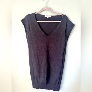 Black sparkle cap sleeve knit shirt
